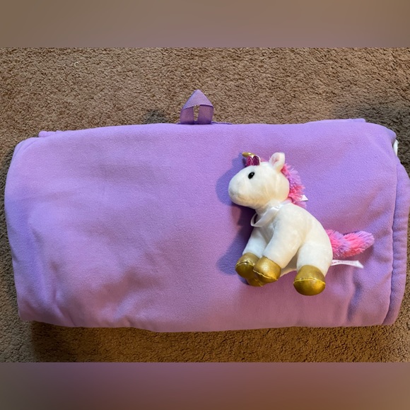 Unique Girl’s Unicorn Bundle - Handmade Sleeping Mat, Onesie & Plush Stuffed Toy - Picture 2 of 7